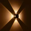 kelvo® ARKOS  Φωτιστικό Τοίχου / Απλίκα LED 8W 840lm 15° AC 220-240V Αδιάβροχο IP65 Θερμό Λευκό 2700K - CREE SMD Chip & TÜV SÜD Driver - Μαύρο Ματ - Μ13 x Π5.5 x Υ13cm