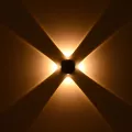 kelvo® ARKOS  Φωτιστικό Τοίχου / Απλίκα LED 8W 840lm 15° AC 220-240V Αδιάβροχο IP65 Θερμό Λευκό 2700K - CREE SMD Chip & TÜV SÜD Driver - Μαύρο Ματ - Μ13 x Π5.5 x Υ13cm