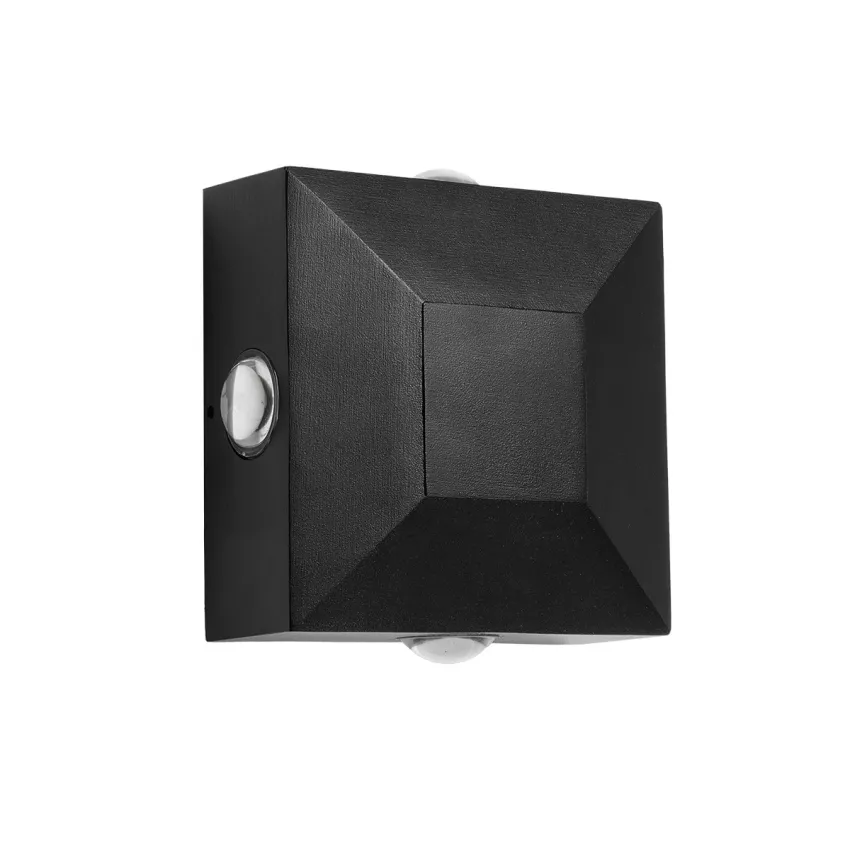 kelvo® ARKOS  Φωτιστικό Τοίχου / Απλίκα LED 8W 840lm 15° AC 220-240V Αδιάβροχο IP65 Θερμό Λευκό 2700K - CREE SMD Chip & TÜV SÜD Driver - Μαύρο Ματ - Μ14 x Π5.5 x Υ14cm