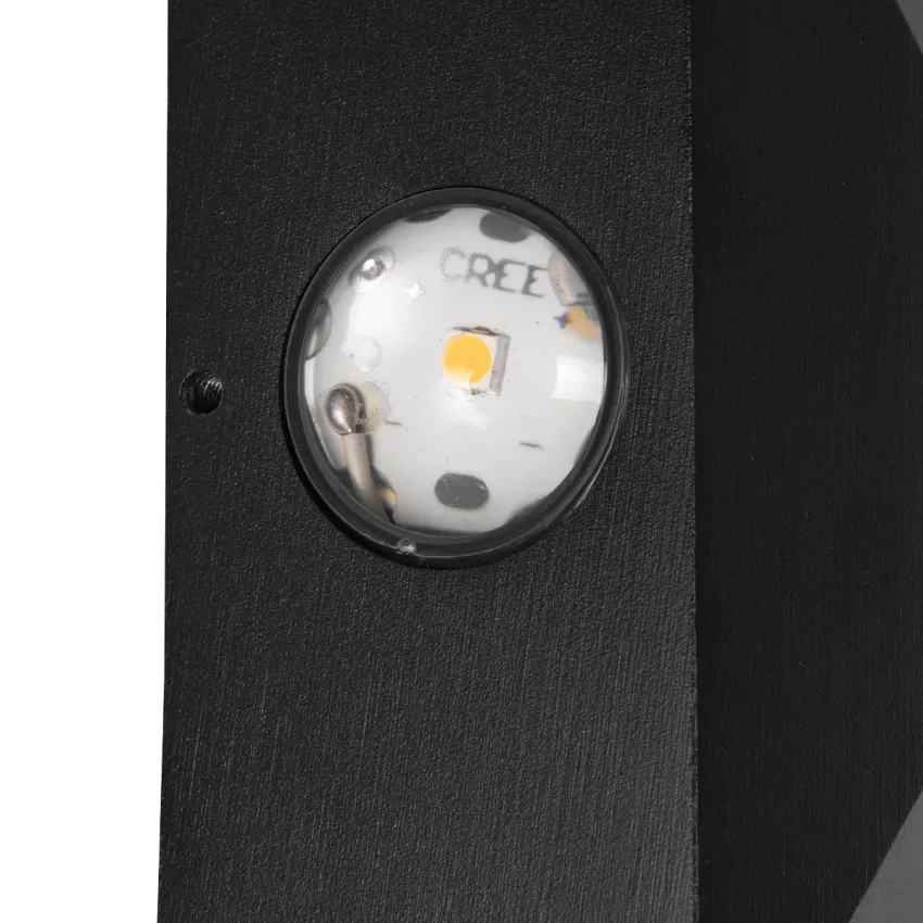 kelvo® ARKOS  Φωτιστικό Τοίχου / Απλίκα LED 8W 840lm 15° AC 220-240V Αδιάβροχο IP65 Θερμό Λευκό 2700K - CREE SMD Chip & TÜV SÜD Driver - Μαύρο Ματ - Μ14 x Π5.5 x Υ14cm