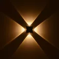 kelvo® ARKOS  Φωτιστικό Τοίχου / Απλίκα LED 8W 840lm 15° AC 220-240V Αδιάβροχο IP65 Θερμό Λευκό 2700K - CREE SMD Chip & TÜV SÜD Driver - Μαύρο Ματ - Μ14 x Π5.5 x Υ14cm