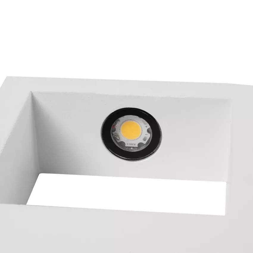 kelvo® AURA  Φωτιστικό Τοίχου / Απλίκα LED 7W 875lm 45° AC 220-240V Αδιάβροχο IP65 Θερμό Λευκό 2700K - Bridgelux COB Chip & TÜV SÜD Driver - Λευκό Ματ - Μ13 x Π15 x Υ4.5cm