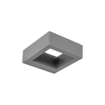 kelvo® AURA  Φωτιστικό Τοίχου / Απλίκα LED 7W 875lm 45° AC 220-240V Αδιάβροχο IP65 Θερμό Λευκό 2700K - Bridgelux COB Chip & TÜV SÜD Driver - Γκρι Ανθρακί Ματ - Μ13 x Π15 x Υ4.5cm