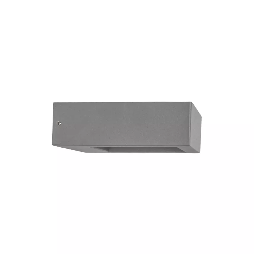 kelvo® AURA  Φωτιστικό Τοίχου / Απλίκα LED 7W 875lm 45° AC 220-240V Αδιάβροχο IP65 Θερμό Λευκό 2700K - Bridgelux COB Chip & TÜV SÜD Driver - Γκρι Ανθρακί Ματ - Μ13 x Π15 x Υ4.5cm