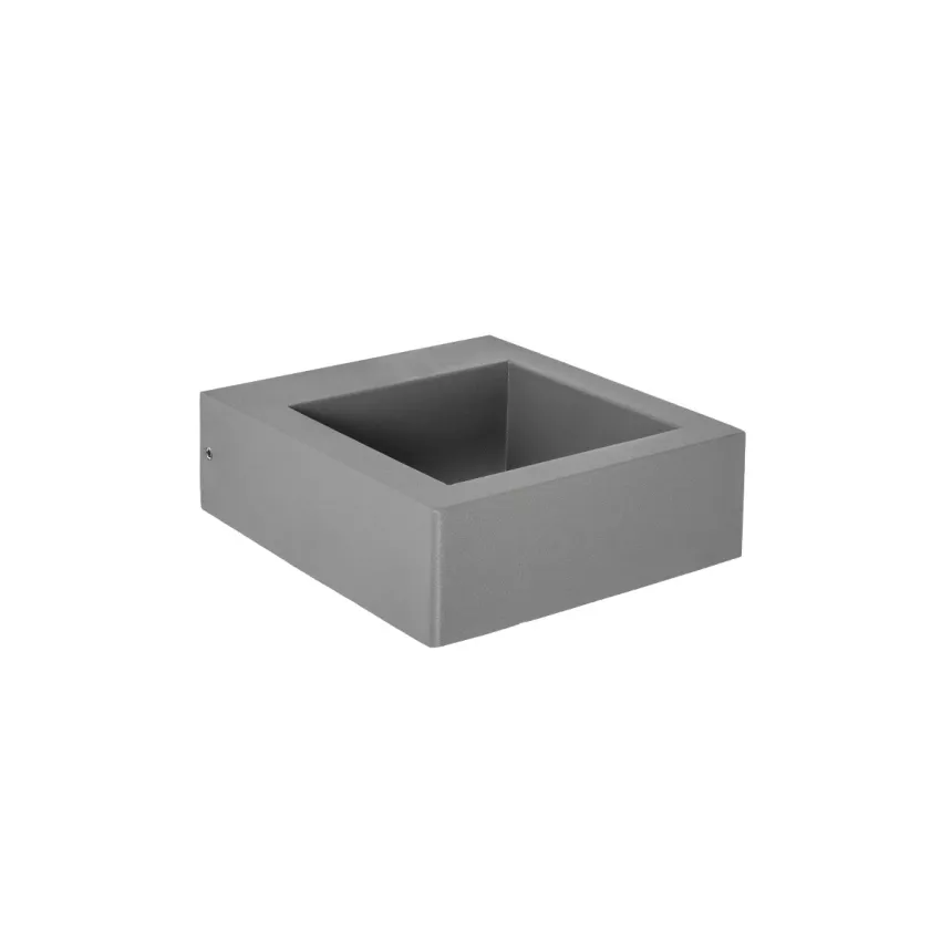 kelvo® AURA  Φωτιστικό Τοίχου / Απλίκα LED 7W 875lm 45° AC 220-240V Αδιάβροχο IP65 Θερμό Λευκό 2700K - Bridgelux COB Chip & TÜV SÜD Driver - Γκρι Ανθρακί Ματ - Μ13 x Π15 x Υ4.5cm