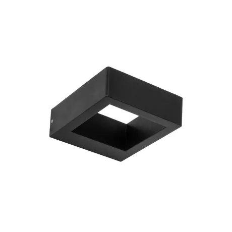 kelvo® AURA  Φωτιστικό Τοίχου / Απλίκα LED 7W 875lm 45° AC 220-240V Αδιάβροχο IP65 Θερμό Λευκό 2700K - Bridgelux COB Chip & TÜV SÜD Driver - Μαύρο Ματ - Μ13 x Π15 x Υ4.5cm