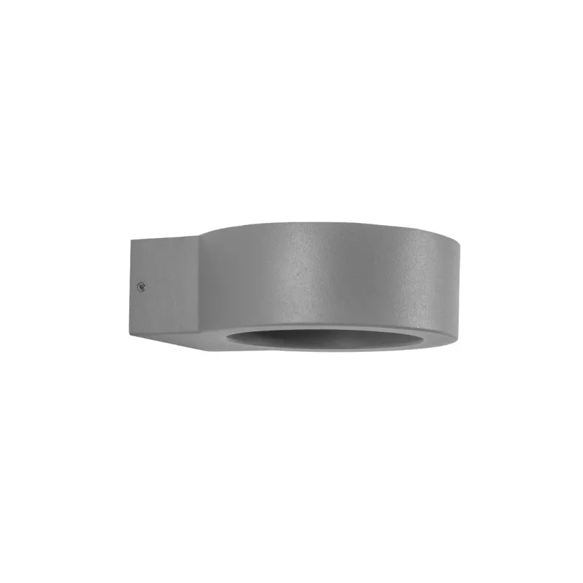 kelvo® AURA  Φωτιστικό Τοίχου / Απλίκα LED 7W 875lm 45° AC 220-240V Αδιάβροχο IP65 Θερμό Λευκό 2700K - Bridgelux COB Chip & TÜV SÜD Driver - Γκρι Ανθρακί Ματ - Μ15 x Π13 x Υ4.5cm