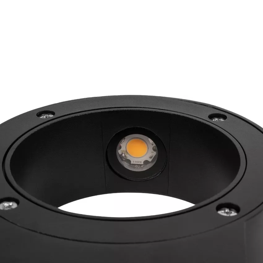 kelvo® AURA  Φωτιστικό Τοίχου / Απλίκα LED 7W 875lm 45° AC 220-240V Αδιάβροχο IP65 Θερμό Λευκό 2700K - Bridgelux COB Chip & TÜV SÜD Driver - Μαύρο Ματ - Μ15 x Π13 x Υ4.5cm