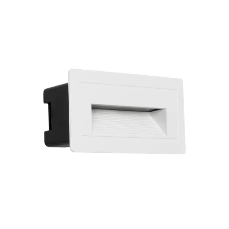 kelvo® STEPART  Χωνευτό Φωτιστικό Σκαλοπατιού / Διαδρόμου LED 3W 375lm 45° AC 220-240V Αδιάβροχο IP65 Θερμό Λευκό 2700K - Lumileds SMD Chip & TÜV SÜD Driver - Λευκό Ματ - Μ10.5 x Π4.5 x Υ6cm / Q9.1 x 4.5cm