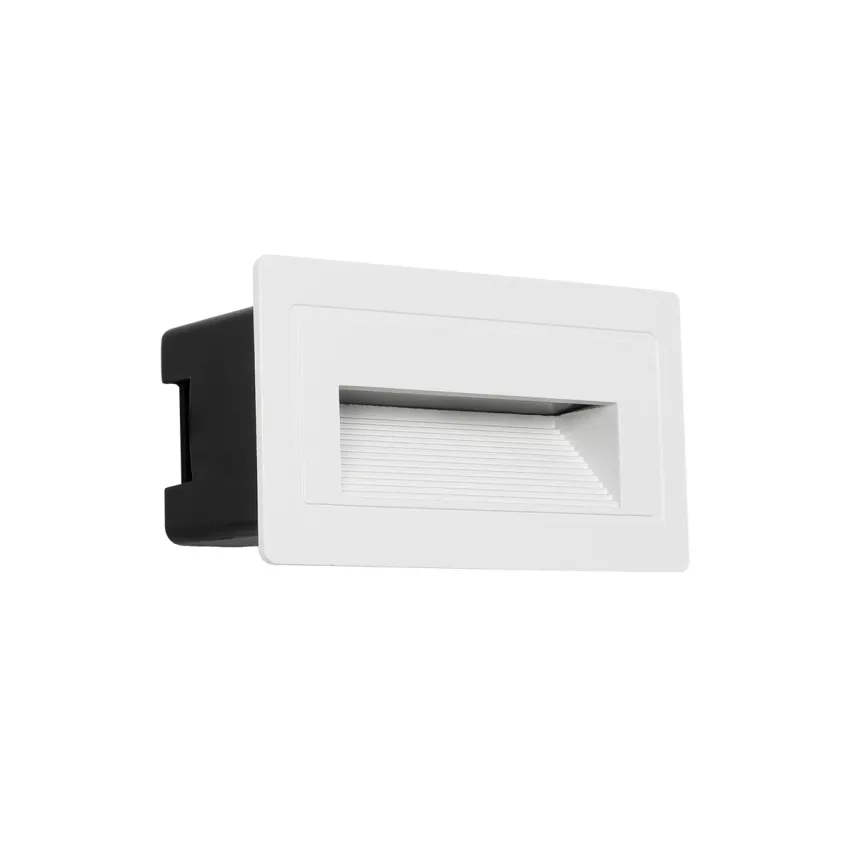 kelvo® STEPART  Χωνευτό Φωτιστικό Σκαλοπατιού / Διαδρόμου LED 3W 375lm 45° AC 220-240V Αδιάβροχο IP65 Θερμό Λευκό 2700K - Lumileds SMD Chip & TÜV SÜD Driver - Λευκό Ματ - Μ10.5 x Π4.5 x Υ6cm / Q9.1 x 4.5cm