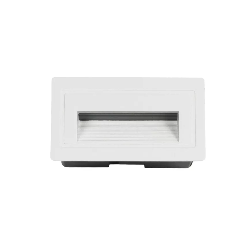 kelvo® STEPART  Χωνευτό Φωτιστικό Σκαλοπατιού / Διαδρόμου LED 3W 375lm 45° AC 220-240V Αδιάβροχο IP65 Θερμό Λευκό 2700K - Lumileds SMD Chip & TÜV SÜD Driver - Λευκό Ματ - Μ10.5 x Π4.5 x Υ6cm / Q9.1 x 4.5cm