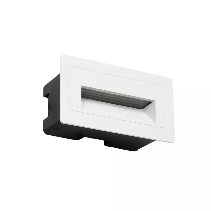 kelvo® STEPART  Χωνευτό Φωτιστικό Σκαλοπατιού / Διαδρόμου LED 3W 375lm 45° AC 220-240V Αδιάβροχο IP65 Θερμό Λευκό 2700K - Lumileds SMD Chip & TÜV SÜD Driver - Λευκό Ματ - Μ10.5 x Π4.5 x Υ6cm / Q9.1 x 4.5cm