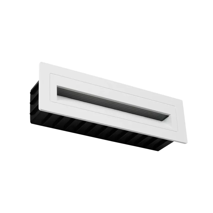 kelvo® STEPART  Χωνευτό Φωτιστικό Σκαλοπατιού / Διαδρόμου LED 4W 500lm 45° AC 220-240V Αδιάβροχο IP65 Θερμό Λευκό 2700K - Lumileds SMD Chip & TÜV SÜD Driver - Λευκό Ματ - Μ21 x Π5.5 x Υ6.5cm / Q20.3 x 5.6cm