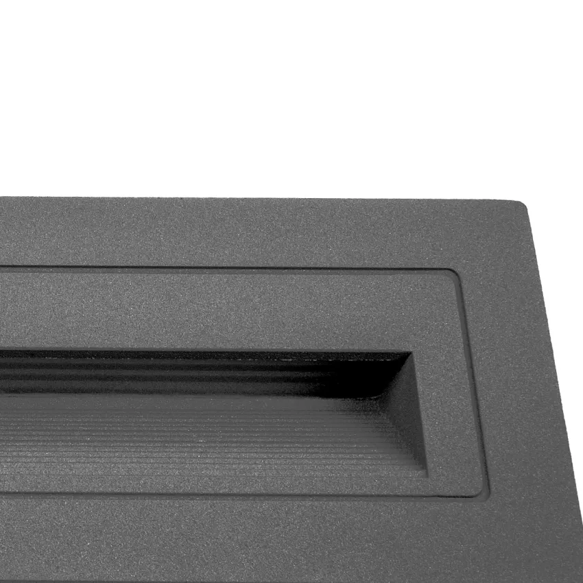 kelvo® STEPART  Χωνευτό Φωτιστικό Σκαλοπατιού / Διαδρόμου LED 4W 500lm 45° AC 220-240V Αδιάβροχο IP65 Θερμό Λευκό 2700K - Lumileds SMD Chip & TÜV SÜD Driver - Γκρι Ανθρακί Ματ - Μ21 x Π5.5 x Υ6.5cm / Q20.3 x 5.6cm
