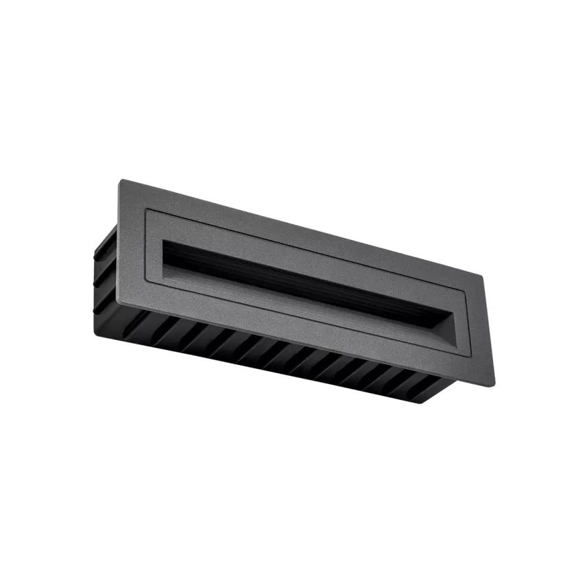 kelvo® STEPART  Χωνευτό Φωτιστικό Σκαλοπατιού / Διαδρόμου LED 4W 500lm 45° AC 220-240V Αδιάβροχο IP65 Θερμό Λευκό 2700K - Lumileds SMD Chip & TÜV SÜD Driver - Γκρι Ανθρακί Ματ - Μ21 x Π5.5 x Υ6.5cm / Q20.3 x 5.6cm