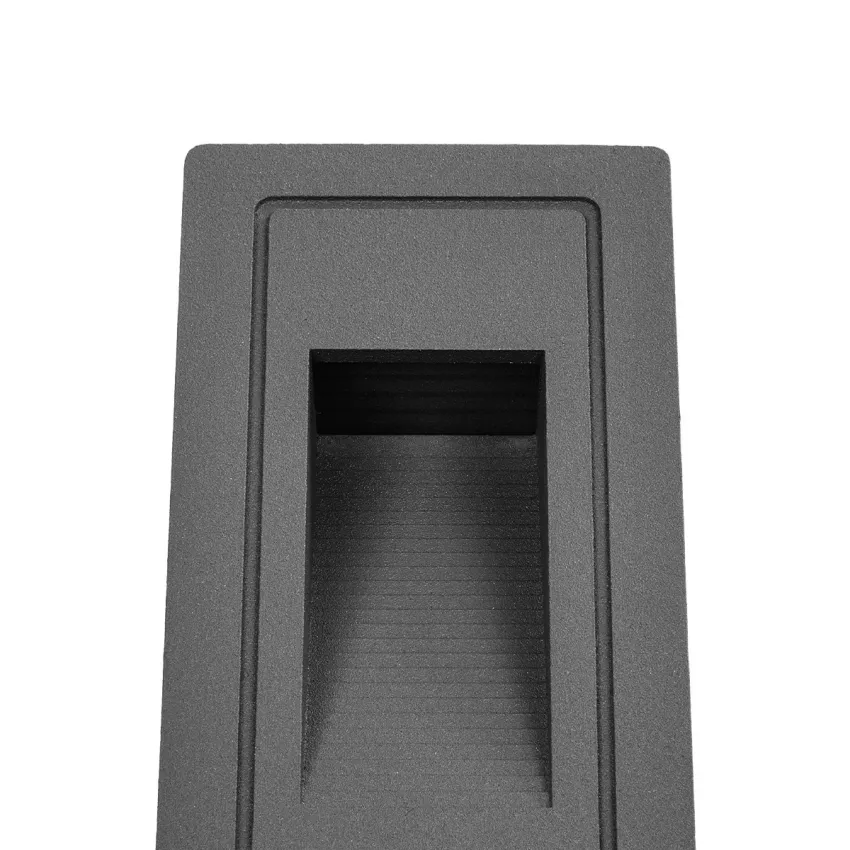 kelvo® STEPART  Χωνευτό Φωτιστικό Σκαλοπατιού / Διαδρόμου LED 3W 375lm 45° AC 220-240V Αδιάβροχο IP65 Θερμό Λευκό 2700K - Lumileds SMD Chip & TÜV SÜD Driver - Γκρι Ανθρακί Ματ - Μ6 x Π5.5 x Υ10cm / Q5 x 9.6cm