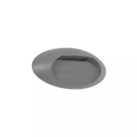 kelvo® STEPART  Φωτιστικό Σκαλοπατιού / Διαδρόμου LED 3W 375lm 45° AC 220-240V Αδιάβροχο IP65 Θερμό Λευκό 2700K - Lumileds SMD Chip & TÜV SÜD Driver - Γκρι Ανθρακί Ματ - Μ26 x Π5.5 x Υ13cm