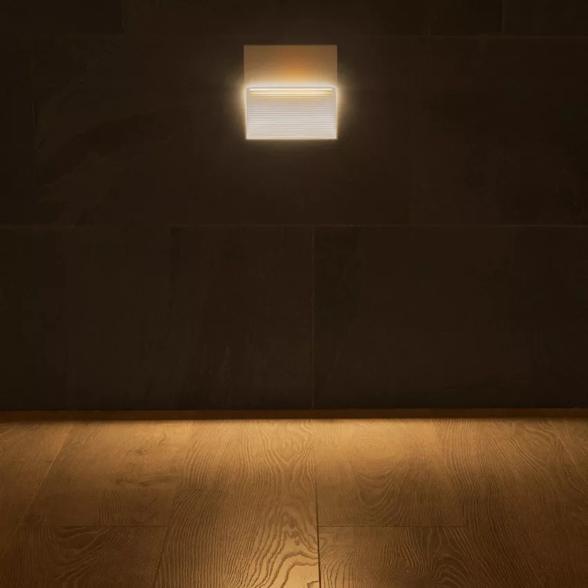 kelvo® STEPART  Φωτιστικό Σκαλοπατιού / Διαδρόμου LED 4W 500lm 45° AC 220-240V Αδιάβροχο IP65 Θερμό Λευκό 2700K - Lumileds SMD Chip & TÜV SÜD Driver - Λευκό Ματ - Μ15 x Π3.5 x Υ15cm