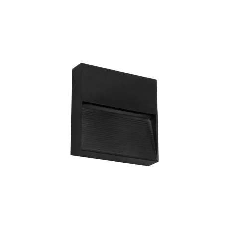 kelvo® STEPART  Φωτιστικό Σκαλοπατιού / Διαδρόμου LED 4W 500lm 45° AC 220-240V Αδιάβροχο IP65 Θερμό Λευκό 2700K - Lumileds SMD Chip & TÜV SÜD Driver - Μαύρο Ματ - Μ15 x Π3.5 x Υ15cm