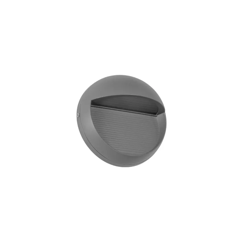 kelvo® STEPART  Φωτιστικό Σκαλοπατιού / Διαδρόμου LED 3W 375lm 45° AC 220-240V Αδιάβροχο IP65 Θερμό Λευκό 2700K - Lumileds SMD Chip & TÜV SÜD Driver - Γκρι Ανθρακί Ματ - Μ16 x Π8 x Υ16cm