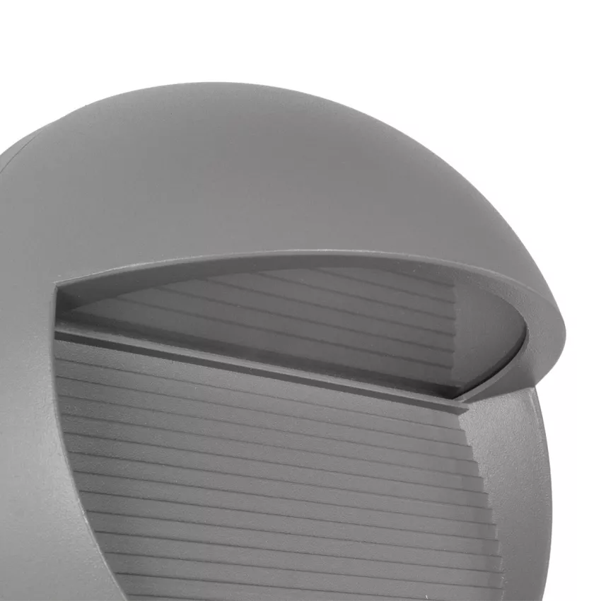 kelvo® STEPART  Φωτιστικό Σκαλοπατιού / Διαδρόμου LED 3W 375lm 45° AC 220-240V Αδιάβροχο IP65 Θερμό Λευκό 2700K - Lumileds SMD Chip & TÜV SÜD Driver - Γκρι Ανθρακί Ματ - Μ16 x Π8 x Υ16cm