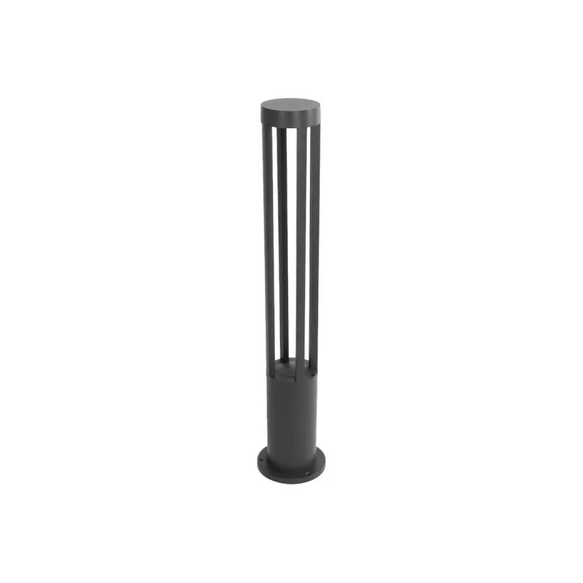 kelvo® GREMO  Φωτιστικό Κολωνάκι Κήπου LED 7W 735lm 45° AC 220-240V Αδιάβροχο IP65 Θερμό Λευκό 2700K - Bridgelux COB Chip & TÜV SÜD Driver - Γκρι Ανθρακί Ματ - Μ15.5 x Π15.5 x Υ80cm