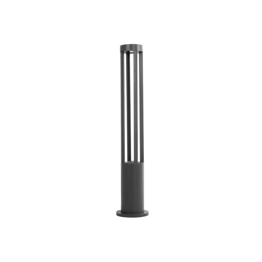 kelvo® GREMO  Φωτιστικό Κολωνάκι Κήπου LED 7W 735lm 45° AC 220-240V Αδιάβροχο IP65 Θερμό Λευκό 2700K - Bridgelux COB Chip & TÜV SÜD Driver - Γκρι Ανθρακί Ματ - Μ15.5 x Π15.5 x Υ80cm