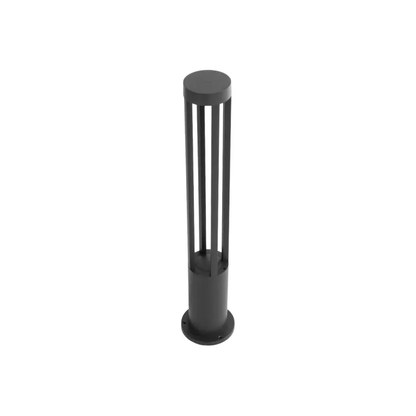 kelvo® GREMO  Φωτιστικό Κολωνάκι Κήπου LED 7W 735lm 45° AC 220-240V Αδιάβροχο IP65 Θερμό Λευκό 2700K - Bridgelux COB Chip & TÜV SÜD Driver - Γκρι Ανθρακί Ματ - Μ15.5 x Π15.5 x Υ80cm