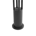 kelvo® GREMO  Φωτιστικό Κολωνάκι Κήπου LED 7W 735lm 45° AC 220-240V Αδιάβροχο IP65 Θερμό Λευκό 2700K - Bridgelux COB Chip & TÜV SÜD Driver - Γκρι Ανθρακί Ματ - Μ15.5 x Π15.5 x Υ80cm