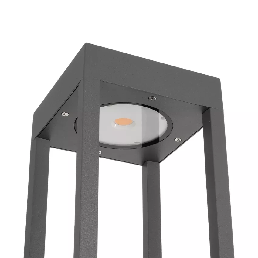 kelvo® GREMO  Φωτιστικό Κολωνάκι Κήπου LED 7W 735lm 45° AC 220-240V Αδιάβροχο IP65 Θερμό Λευκό 2700K - Bridgelux COB Chip & TÜV SÜD Driver - Γκρι Ανθρακί Ματ - Μ15 x Π15 x Υ80.5cm