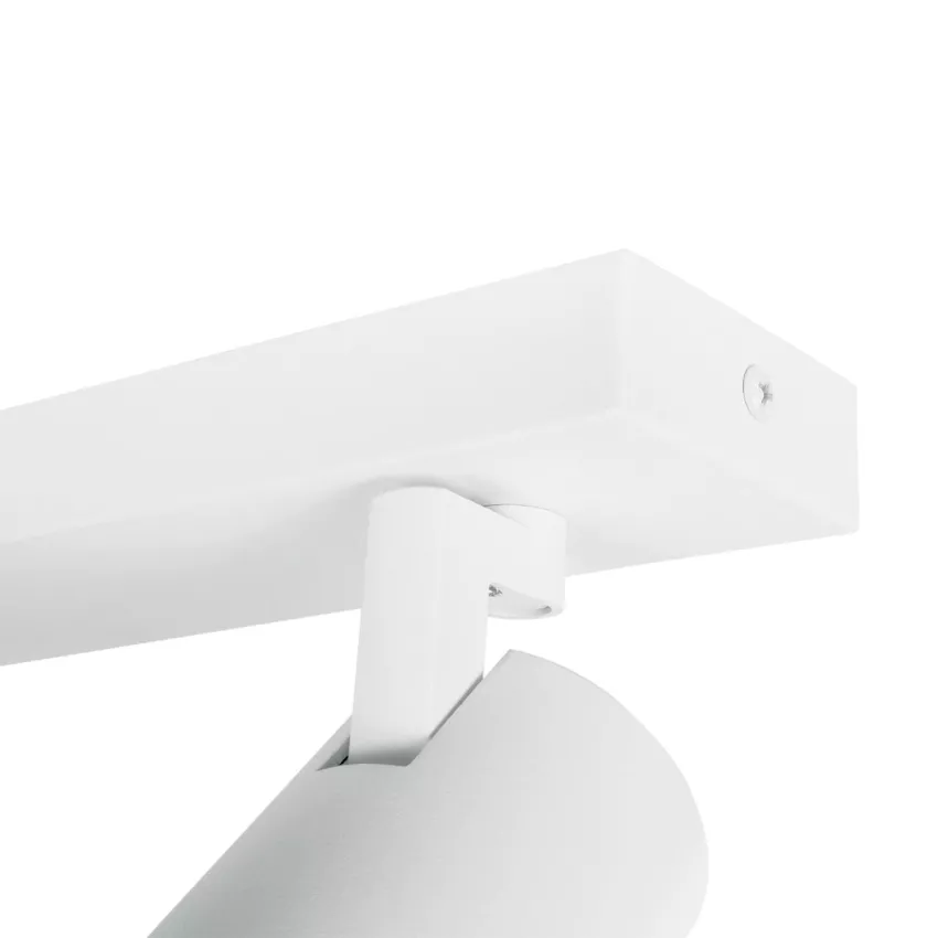 kelvo® SPOTA  Κινούμενο Φωτιστικό Σποτ Οροφής για 2 Λάμπες MR16 με Ντουί GU10 AC 220-240V IP20 - Λευκό Ματ - Μ30 x Π6 x Υ14.5cm