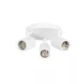 kelvo® SPOTA  Κινούμενο Φωτιστικό Σποτ Οροφής για 3 Λάμπες MR16 με Ντουί GU10 AC 220-240V IP20 - Λευκό Ματ - Μ19 x Π19 x Υ14cm