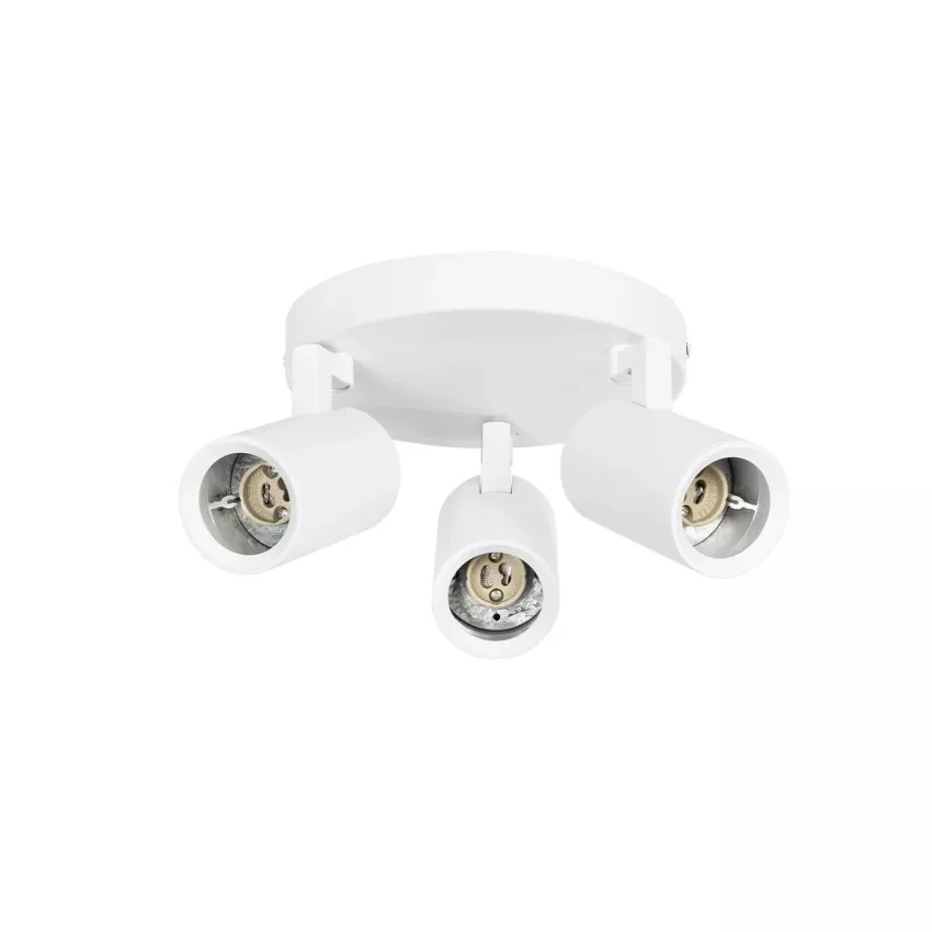 kelvo® SPOTA  Κινούμενο Φωτιστικό Σποτ Οροφής για 3 Λάμπες MR16 με Ντουί GU10 AC 220-240V IP20 - Λευκό Ματ - Μ19 x Π19 x Υ14cm