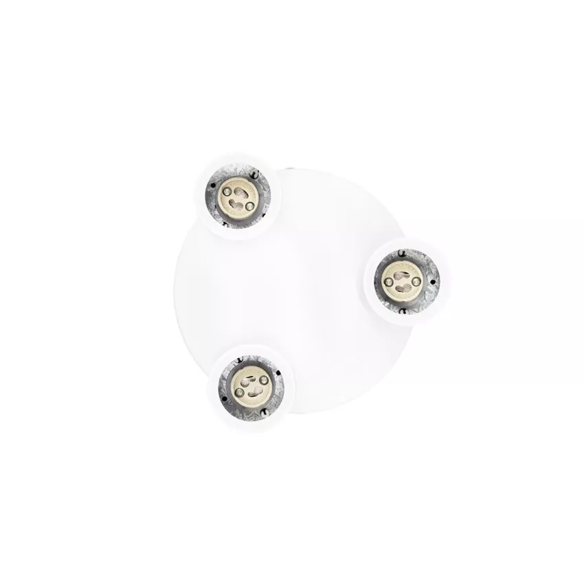 kelvo® SPOTA  Κινούμενο Φωτιστικό Σποτ Οροφής για 3 Λάμπες MR16 με Ντουί GU10 AC 220-240V IP20 - Λευκό Ματ - Μ19 x Π19 x Υ14cm