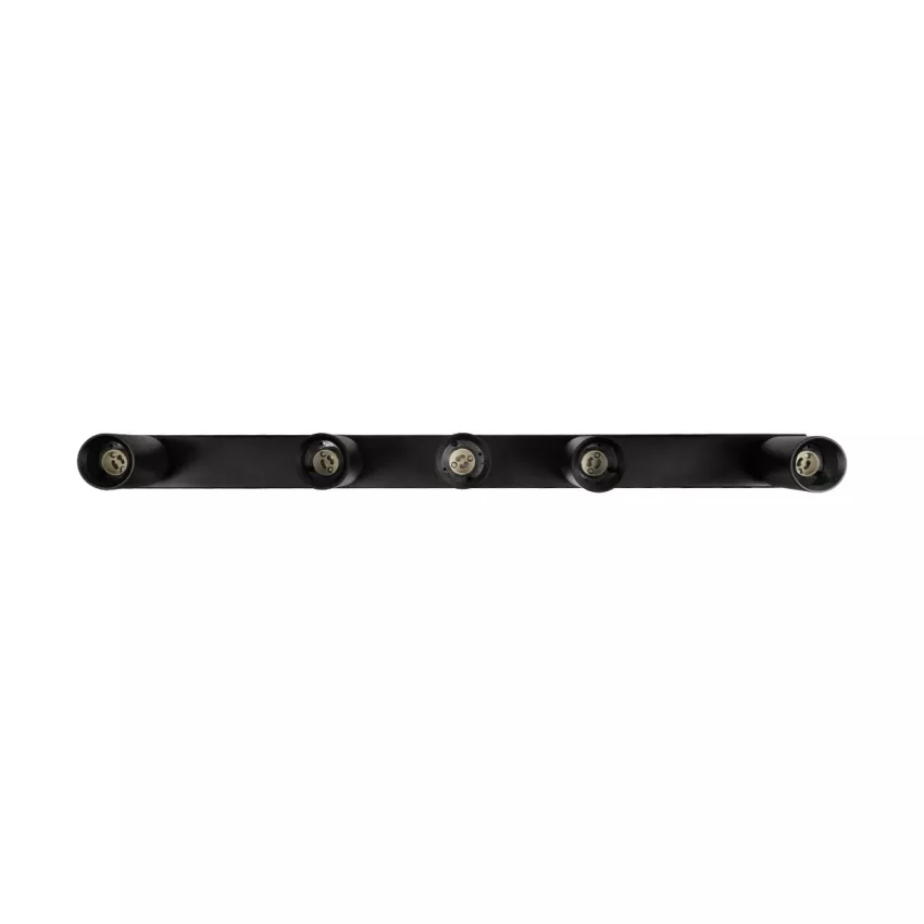 kelvo® SPOTA  Κινούμενο Φωτιστικό Σποτ Οροφής για 5 Λάμπες MR16 με Ντουί GU10 AC 220-240V IP20 - Μαύρο Ματ - Μ79.5 x Π6.3 x Υ14cm