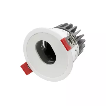 kelvo® ASYMMETRICAL  Χωνευτό Φωτιστικό Downlight Σποτ LED 7W 875lm 15°x30° AC 220-240V IP20 Φυσικό Λευκό 4500K - Bridgelux COB Chip & TÜV SÜD Driver - Λευκό Ματ - Μ8.3 x Π8.3 x Υ8.2cm / Q7.3cm