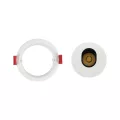 kelvo® ASYMMETRICAL  Χωνευτό Φωτιστικό Downlight Σποτ LED 7W 875lm 15°x30° AC 220-240V IP20 Φυσικό Λευκό 4500K - Bridgelux COB Chip & TÜV SÜD Driver - Λευκό Ματ - Μ8.3 x Π8.3 x Υ8.2cm / Q7.3cm