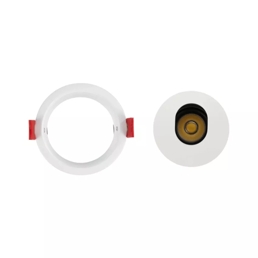 kelvo® ASYMMETRICAL  Χωνευτό Φωτιστικό Downlight Σποτ LED 7W 875lm 15°x30° AC 220-240V IP20 Φυσικό Λευκό 4500K - Bridgelux COB Chip & TÜV SÜD Driver - Λευκό Ματ - Μ8.3 x Π8.3 x Υ8.2cm / Q7.3cm