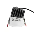kelvo® ASYMMETRICAL  Χωνευτό Φωτιστικό Downlight Σποτ LED 7W 840lm 15°x30° AC 220-240V IP20 Θερμό Λευκό 2700K - Bridgelux COB Chip & TÜV SÜD Driver - Λευκό Ματ - Μ8.3 x Π8.3 x Υ8.2cm / Q7.3cm