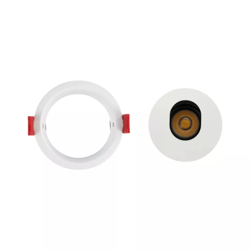 kelvo® ASYMMETRICAL  Χωνευτό Φωτιστικό Downlight Σποτ LED 7W 840lm 15°x30° AC 220-240V IP20 Θερμό Λευκό 2700K - Bridgelux COB Chip & TÜV SÜD Driver - Λευκό Ματ - Μ8.3 x Π8.3 x Υ8.2cm / Q7.3cm