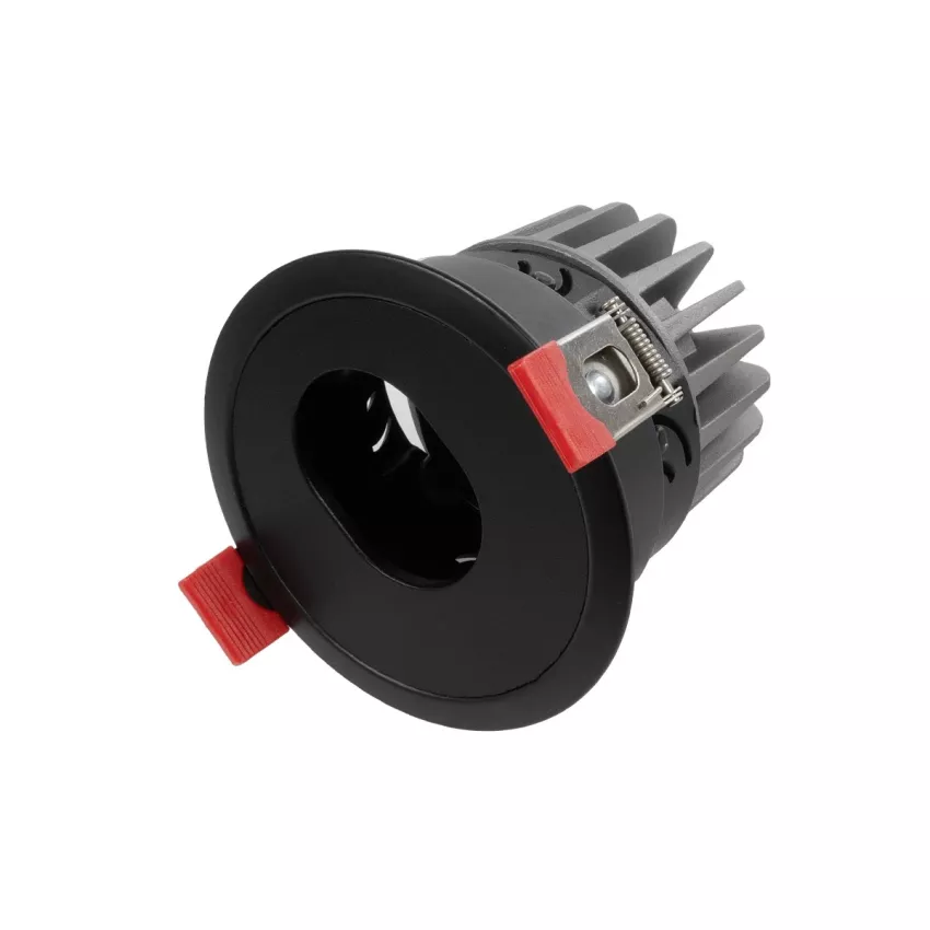 kelvo® ASYMMETRICAL  Χωνευτό Φωτιστικό Downlight Σποτ LED 7W 840lm 15°x30° AC 220-240V IP20 Θερμό Λευκό 2700K - Bridgelux COB Chip & TÜV SÜD Driver - Μαύρο Ματ - Μ8.3 x Π8.3 x Υ8.2cm / Q7.3cm
