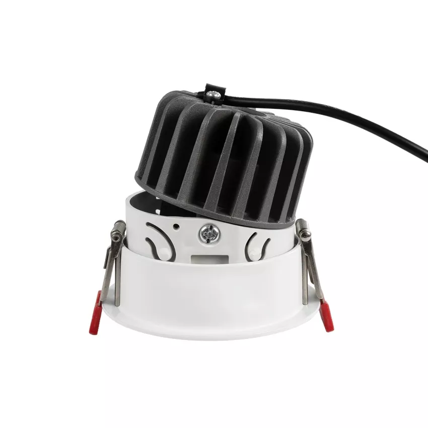 kelvo® PINADO  Χωνευτό Φωτιστικό Downlight Σποτ LED 7W 875lm 15° AC 220-240V IP20 Φυσικό Λευκό 4500K - Bridgelux COB Chip & TÜV SÜD Driver - Λευκό Ματ - Μ8.3 x Π8.3 x Υ8.2cm / Q7.3cm