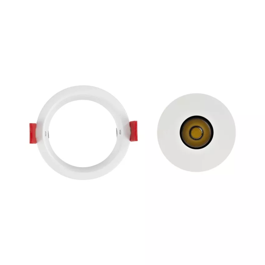 kelvo® PINADO  Χωνευτό Φωτιστικό Downlight Σποτ LED 7W 875lm 15° AC 220-240V IP20 Φυσικό Λευκό 4500K - Bridgelux COB Chip & TÜV SÜD Driver - Λευκό Ματ - Μ8.3 x Π8.3 x Υ8.2cm / Q7.3cm