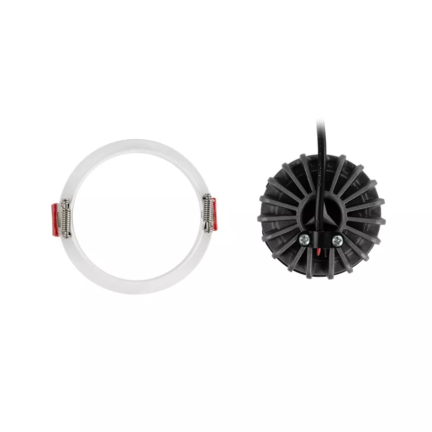 kelvo® PINADO  Χωνευτό Φωτιστικό Downlight Σποτ LED 7W 875lm 15° AC 220-240V IP20 Φυσικό Λευκό 4500K - Bridgelux COB Chip & TÜV SÜD Driver - Λευκό Ματ - Μ8.3 x Π8.3 x Υ8.2cm / Q7.3cm