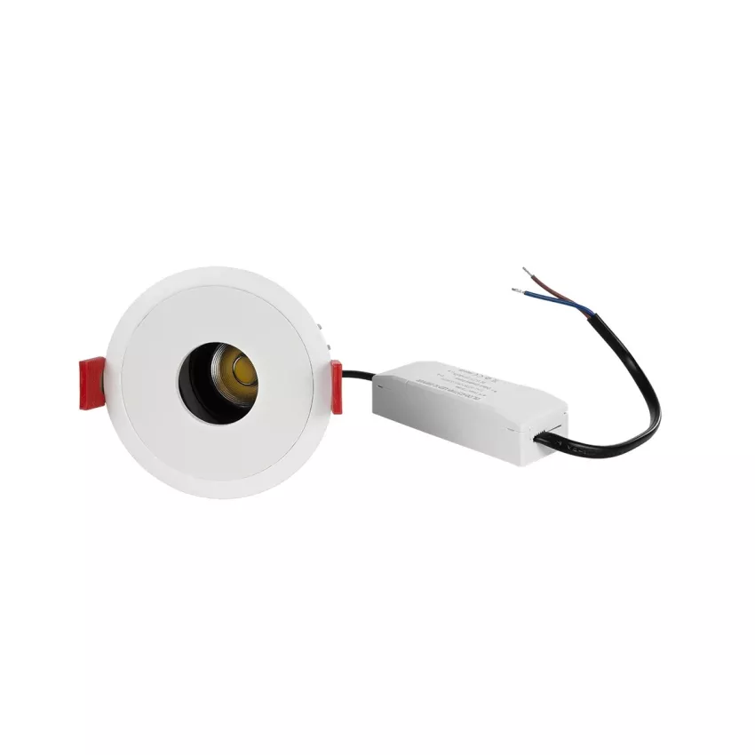 kelvo® PINADO  Χωνευτό Φωτιστικό Downlight Σποτ LED 7W 875lm 15° AC 220-240V IP20 Φυσικό Λευκό 4500K - Bridgelux COB Chip & TÜV SÜD Driver - Λευκό Ματ - Μ8.3 x Π8.3 x Υ8.2cm / Q7.3cm