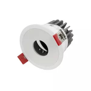 kelvo® PINADO  Χωνευτό Φωτιστικό Downlight Σποτ LED 7W 840lm 15° AC 220-240V IP20 Θερμό Λευκό 2700K - Bridgelux COB Chip & TÜV SÜD Driver - Λευκό Ματ - Μ8.3 x Π8.3 x Υ8.2cm / Q7.3cm