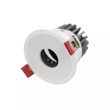 kelvo® PINADO  Χωνευτό Φωτιστικό Downlight Σποτ LED 7W 840lm 15° AC 220-240V IP20 Θερμό Λευκό 2700K - Bridgelux COB Chip & TÜV SÜD Driver - Λευκό Ματ - Μ8.3 x Π8.3 x Υ8.2cm / Q7.3cm