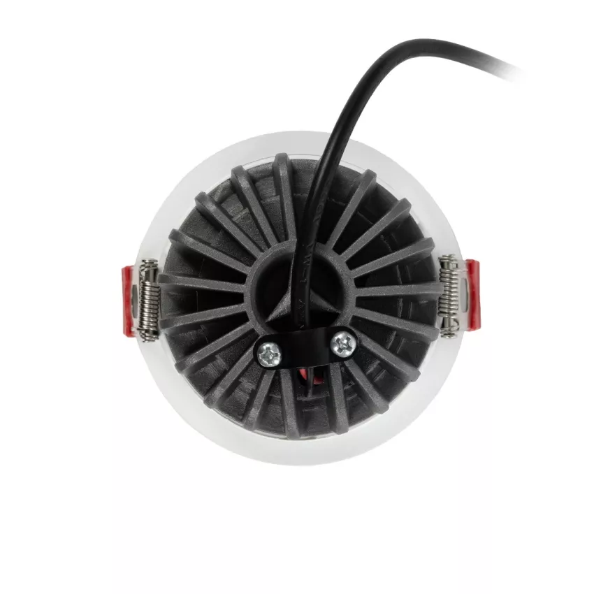 kelvo® PINADO  Χωνευτό Φωτιστικό Downlight Σποτ LED 7W 840lm 15° AC 220-240V IP20 Θερμό Λευκό 2700K - Bridgelux COB Chip & TÜV SÜD Driver - Λευκό Ματ - Μ8.3 x Π8.3 x Υ8.2cm / Q7.3cm