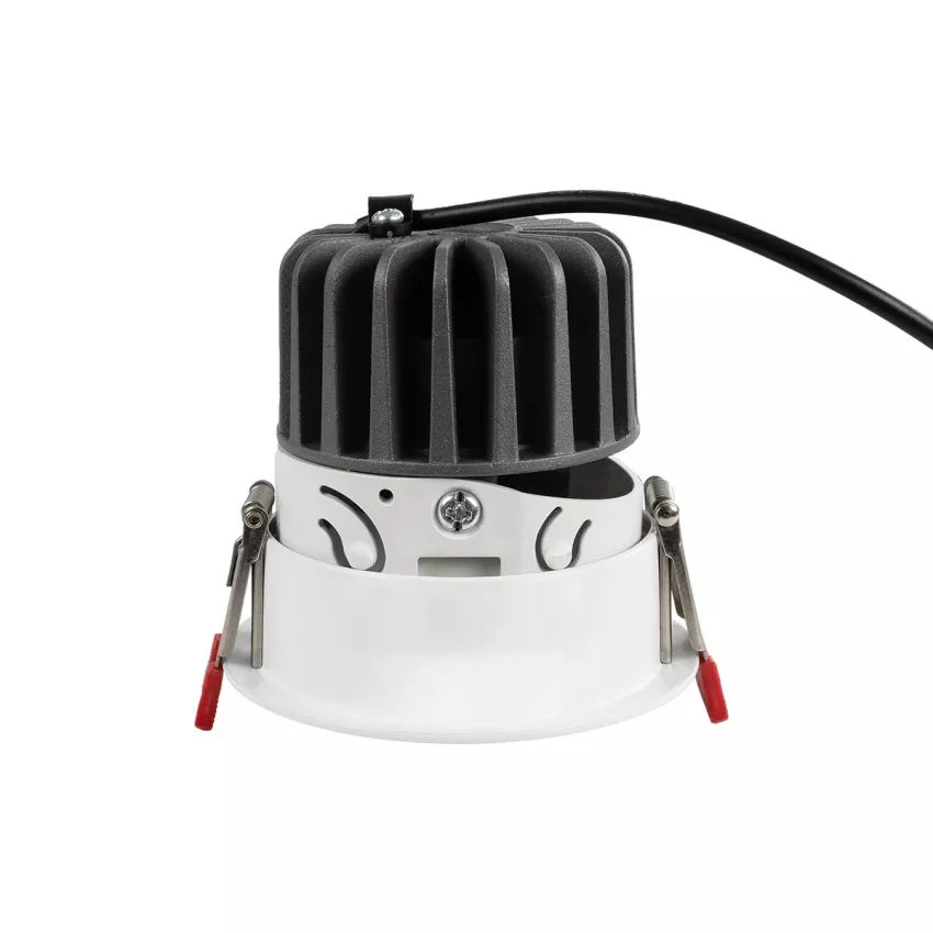 kelvo® PINADO  Χωνευτό Φωτιστικό Downlight Σποτ LED 7W 840lm 15° AC 220-240V IP20 Θερμό Λευκό 2700K - Bridgelux COB Chip & TÜV SÜD Driver - Λευκό Ματ - Μ8.3 x Π8.3 x Υ8.2cm / Q7.3cm