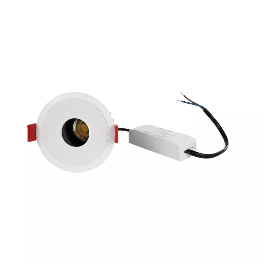 kelvo® PINADO  Χωνευτό Φωτιστικό Downlight Σποτ LED 7W 840lm 15° AC 220-240V IP20 Θερμό Λευκό 2700K - Bridgelux COB Chip & TÜV SÜD Driver - Λευκό Ματ - Μ8.3 x Π8.3 x Υ8.2cm / Q7.3cm